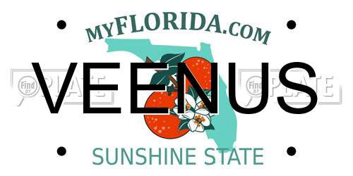 VEENUS Florida License Plate