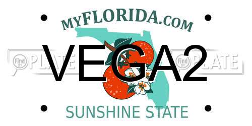 VEGA2 Florida License Plate