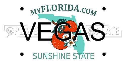 VEGAS Florida License Plate