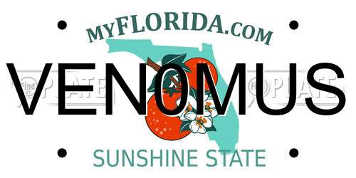 VEN0MUS Florida License Plate