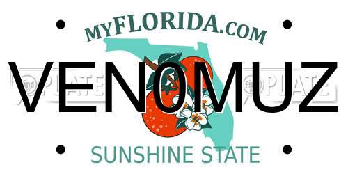 VEN0MUZ Florida License Plate