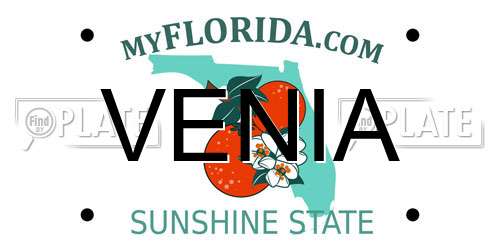 VENIA Florida License Plate