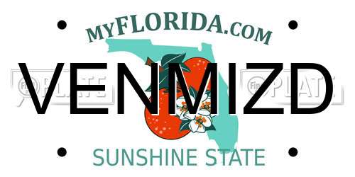 VENMIZD Florida License Plate