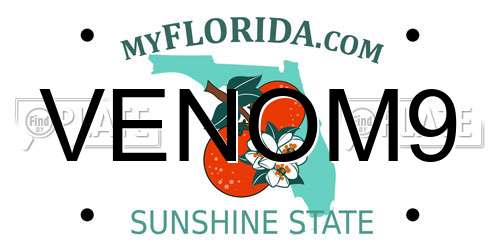 VENOM9 Florida License Plate