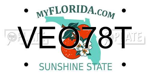 VEO78T Florida License Plate
