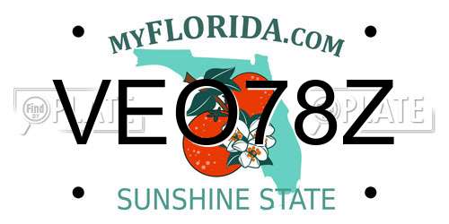 VEO78Z Florida License Plate