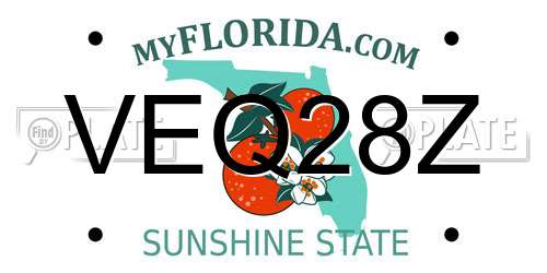 VEQ28Z Florida License Plate