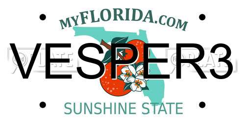 VESPER3 Florida License Plate