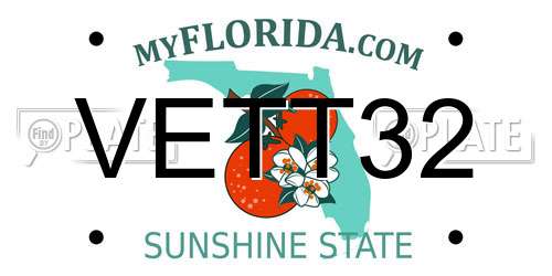 VETT32 Florida License Plate