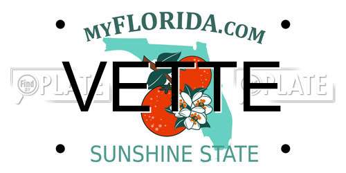 VETTE Florida License Plate
