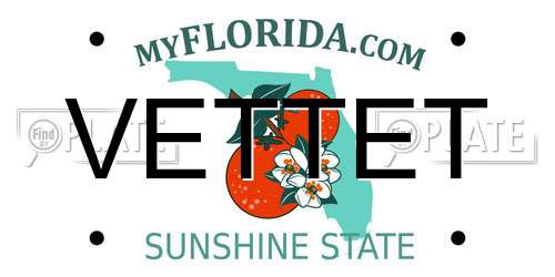 VETTET Florida License Plate