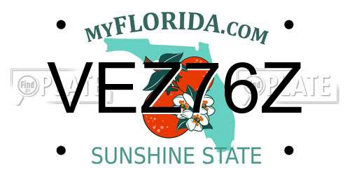 VEZ76Z Florida License Plate