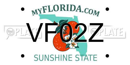 VF02Z Florida License Plate
