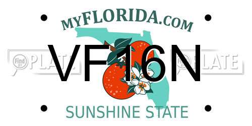 VF16N Florida License Plate