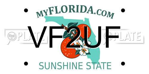 VF2UF Florida License Plate