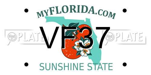 VF37 Florida License Plate