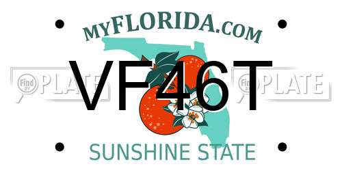 VF46T Florida License Plate