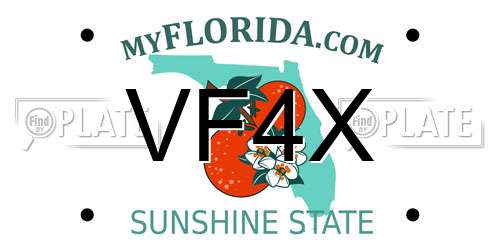 VF4X Florida License Plate