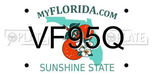 VF95Q Florida License Plate