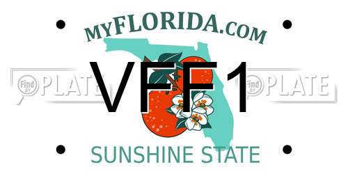 VFF1 Florida License Plate