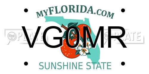 VG0MR Florida License Plate