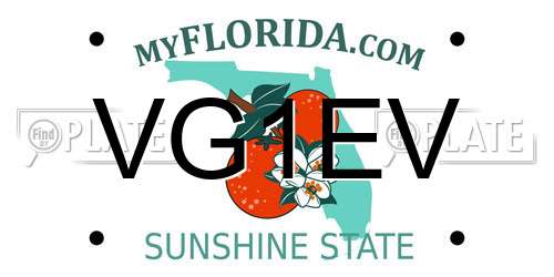 VG1EV Florida License Plate