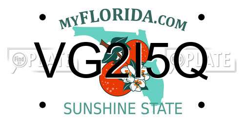 VG2I5Q Florida License Plate