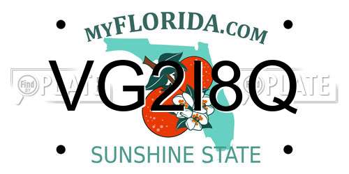 VG2I8Q Florida License Plate