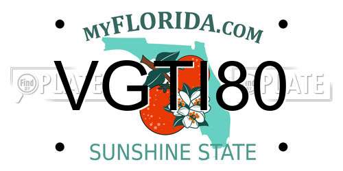 VGTI80 Florida License Plate