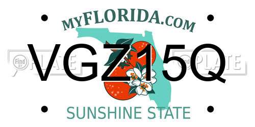 VGZ15Q Florida License Plate