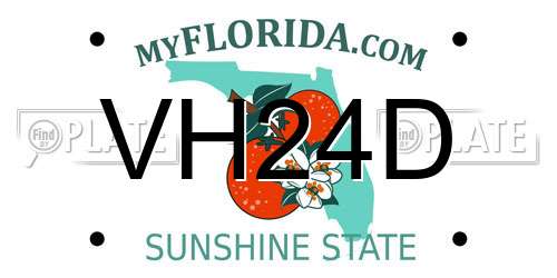 VH24D Florida License Plate
