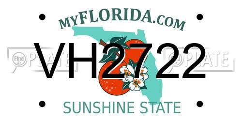 VH2722 Florida License Plate