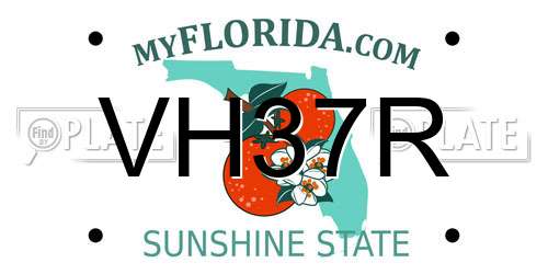 VH37R Florida License Plate