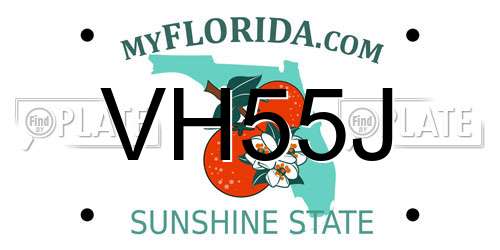 VH55J Florida License Plate