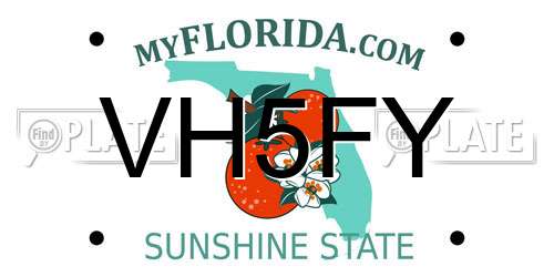 VH5FY Florida License Plate