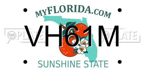 VH61M Florida License Plate