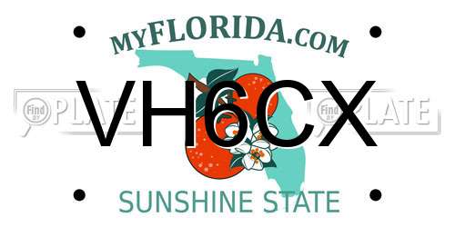 VH6CX Florida License Plate