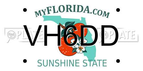 VH6DD Florida License Plate