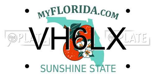 VH6LX Florida License Plate