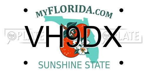 VH9DX Florida License Plate