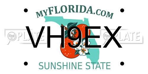 VH9EX Florida License Plate