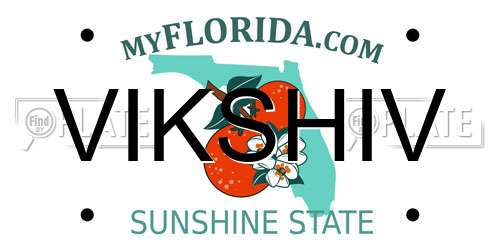 VIKSHIV Florida License Plate