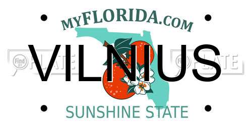 VILNIUS Florida License Plate