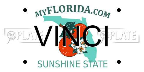 VINCI Florida License Plate
