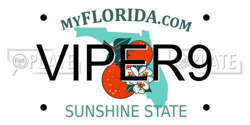 VIPER9 Florida License Plate