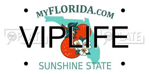 VIPLIFE Florida License Plate