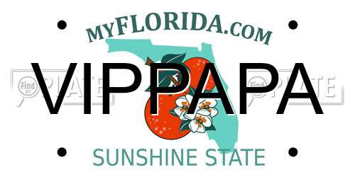 VIPPAPA Florida License Plate