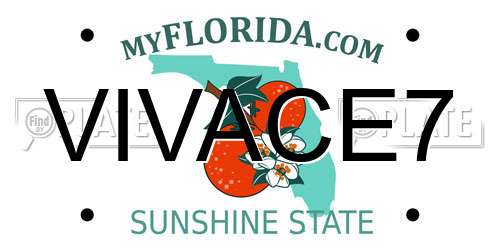 VIVACE7 Florida License Plate