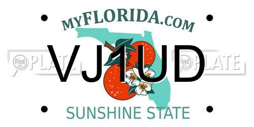 VJ1UD Florida License Plate
