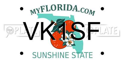 VK1SF Florida License Plate